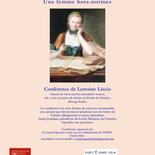 affiche conférence emilie du châtelet